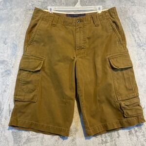 Express Cargo Shorts Mens Sz34 Brown Heavy Twill‎  Skater Grunge Hip Hop VTG